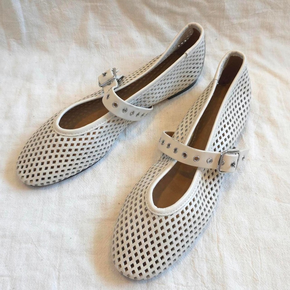 Madewell The Remy Mary Jane Flat - vintage muslin/ Size US 7